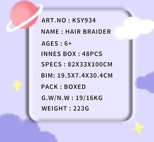 Juguete para niños y niñas trenzador de cabello automático con kit de peinado 5