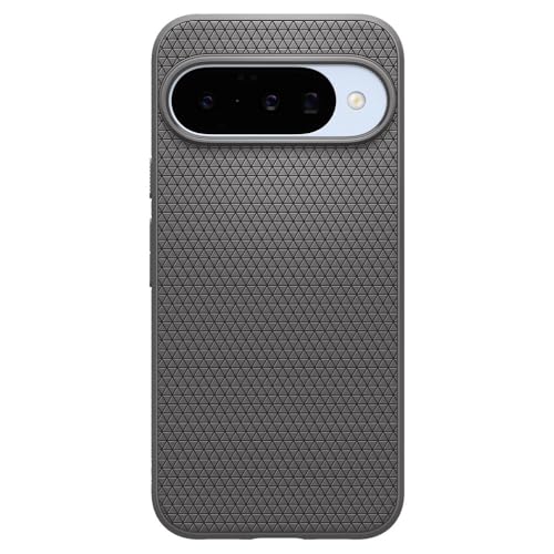 Image of Spigen Liquid Air MagFit Back Cover Case for Pixel 10 Pro /10, Pixelsnap Compatible, Slim Matte Grip - Polycarbonate + TPU | Marble Gray