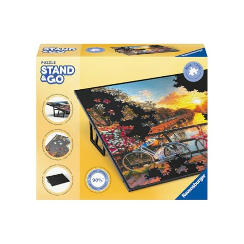Ravensburger - Chevalet à Puzzle en Plastique Anti-Glisse - pour Puzzle Jusqu'au 1000 pièces - Montez, Réalisez, Rangez - 17976