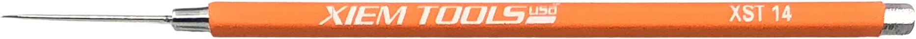 Xiem Studio Tools Needle Tool for Pottery and Ceramics (Orange, Porcelain)