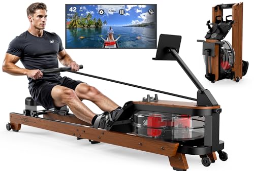 VOWVIT Rudergerät für Zuhause Rudergerät Wasser aus Holz:Rudergerät Klappbare mit Bluetooth Monitor & Tablet-Halter, Komfort-Sitz, bis 180 kg Belastbar (Massivholz) VOWVIT Rudergerät für Zuhause Rudergerät Wasser aus Holz:Rudergerät Klappbare mit Bluetooth Monitor & Tablet-Halter, Komfort-Sitz, bis 180 kg Belastbar (Massivholz)