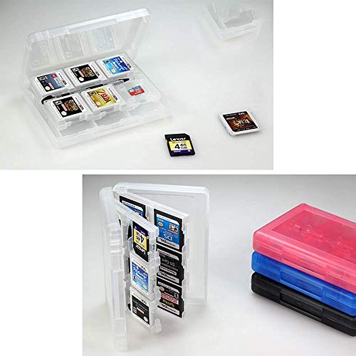 Mein-HERZ-2-Pcs-Nintendo-3DS-Aufbewahrungsetui-28-in-1-Spiel-Kartenspeicher-Aufbewahrungskoffer-Organizer-Halter-fuer-Nintendo-3DS-3DS-LL-DS-DSi-XL-DS-Lite-2DS-NDS-Blau-Weiss
