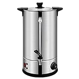 YIHANSS Edelstahl Catering Heißwassertee -Urne, Instant, Kessel und geeignet für kommerzielle Büro. Verwenden Sie doppelte Wand isoliert, Silber, 15l