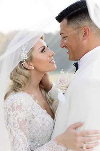 Latious Wedding Bride Pearl Hair Side Comb Gold Rhinestone Bridal Hair Clips Crystal Hair Pieces Hair Accessories For Women And Girls (T- Gold) #TOP7