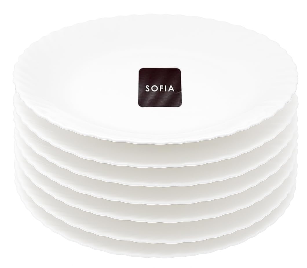 Best House | Opalware Dinner Plates Round | 6 Pcs | 10.5"/26.5 cm | White | Microwave, Oven, and Dishwasher Safe, Scratch Resistant Modern Dinnerware Dish Set โ image 1