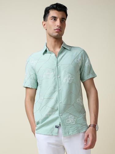 Image of Thomas Scott Men's | Self Designed | Embroidered | Long Sleeve | Plus Size | 100% Cotton | Casual | Shirts for Men