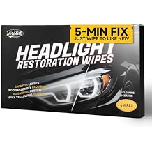 toretark Headlight Restoration Kit Wipes, 5-Min Fix, Restoring to Like-New Condition, Safe for OEM Lens, Headlight Restoration Wipes & Cleaning Wipes, Headlight Cleaner and Restorer Kit