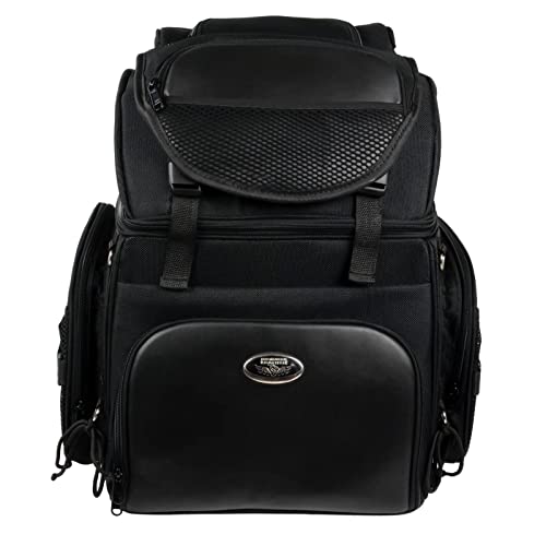 Milwaukee Performance SH689 Black Large Nylon Sissy Bar Bag with Back Pack Straps by Milwaukee Performance - Image 4