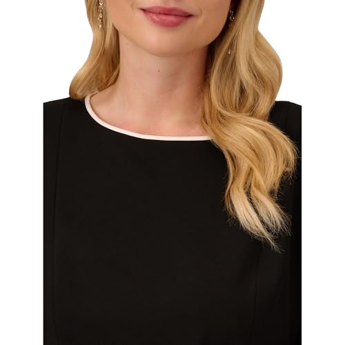 Image of Adrianna Papell Tipped Crepe Tie Dress