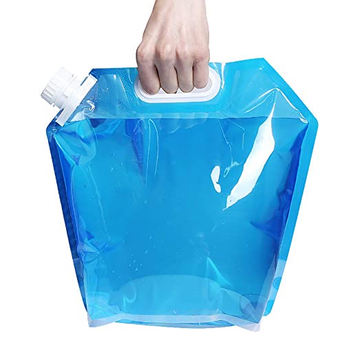 Image of Collapsible Drinking Container, Folding Water Bag Picnic Safety Plastic Water Storage bag Freezable, BPA Free water for Hiking Sport Camping - Pack Of
