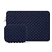 MOSISO Funda Blanda Compatible con MacBook Air/MacBook Pro/Ordenador Portátil 13-13.3 Pulgadas, Estilo Diamante Bolsa Blanda con Pequeño Caso,Azul Marino