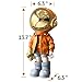 Dosker Astronaut Statues Spaceman Sculpture Polyresin Arts Gifts Orange Figurine Ornament Room Decor for Men,Home and Crafts Desktop Accessories Tabletop Decoration, Living Room, Office, Bookshelf