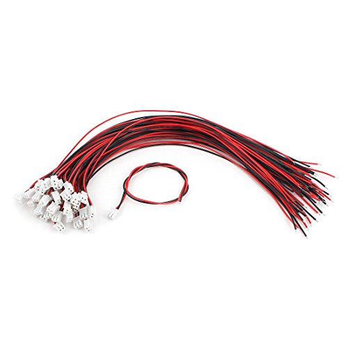 Cable JST-XH-2.5mm hembra de 300 mm con conector de 2 terminales sourcing map de 43 piezas
