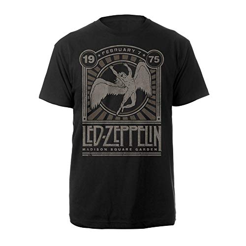 Rock Off LED Zeppelin Madison Square Garden 1975 Officiel T-Shirt Hommes Unisexe - Les Beatles, Paul McCartney, John Lennon, RIngo Starr, George Harrison Rock Off LED Zeppelin Madison Square Garden 1975 Officiel T-Shirt Hommes Unisexe
