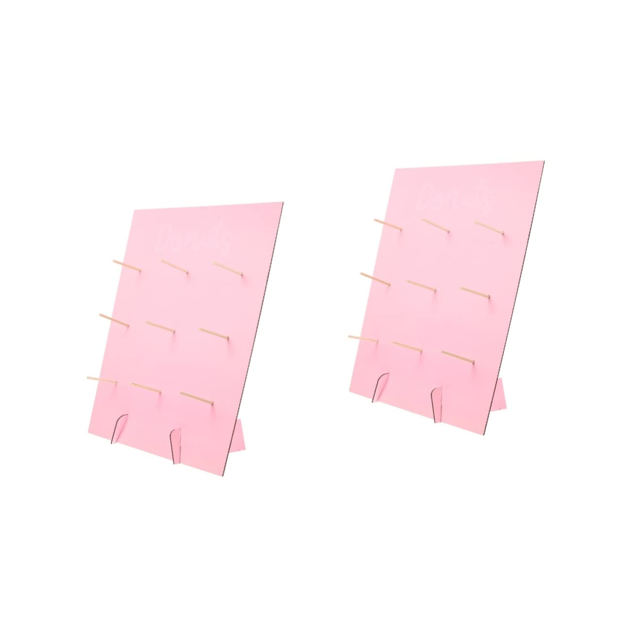BESTonZON 2pezzi Espositore Legno Per Ciambelle Stand Decorativo Per Feste Di Compleanno e Shower Stabile e Dal Design Elegante Per Rivelare Genere Del