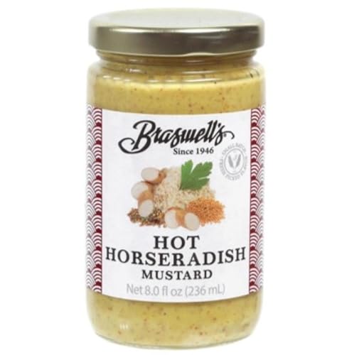 Braswell’s Gourmet Hot Horseradish Mustard – Small-Batch, Renowned Specialty, Made in USA, Since 1946 (8oz)