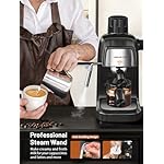 3.5Bar Espresso Machine with Milk Frother, 800W Compact Espresso and Cappuccino Machine with Preheating Function, 4 Cup Espresso Maker for Cappuccino or Latte, Gift for Coffee Lover - Image 3