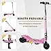 HOMCOM Patinete Scooter Eléctrico Plegable para Niños y Adolescentes Máx. 50 kg...