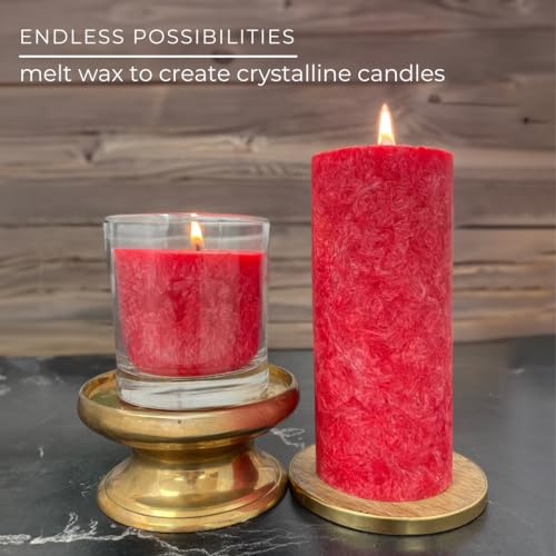 Snow Pearled Candle with Wicks | Sand Candle Wax kit | 10lbs of Candle Sand with 50 Wicks Included | Unscented Powder Candles for Candle Making, Weddings, and Parties