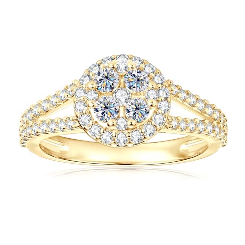 AOKSUNS 14K zCg CG[ S[h bL L[rbNWRjA v~X wC[  v~X G^jeB O p uC_oh 1.0-2.0ct CZ w vZX XNGA Eh O p TC