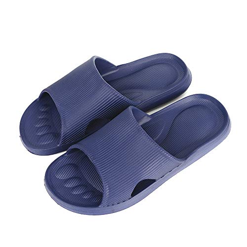 G-TASTE Zapatillas de baño deslizables sólidas para Mujer, Ducha, Zapatillas Junto a la Piscina (43-44 EU, Armada)