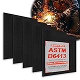 5mm 12" x 12" Carbon Felt Welding Blanket Fireproof,Flame Retardant Protective Mat,High Temperature Resistant 1800°F,for Glass Blowing Camping Wood Stove Grill,5 Pack