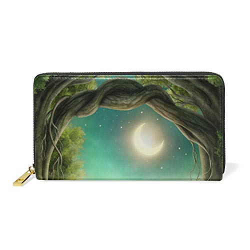 Portefeuille long cuir véritable fini les cartes perdues avec ce zip lune