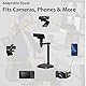 TomGear Webcam-Ständer, Kamerahalterung, Handy-Ständer für Webcam C925e, C922x, C922, C930e, C930, C920, C615, Brio 4K, DSLR-Kamera, rechtes Licht mit 6,35 mm Gewinde (Schwarz)