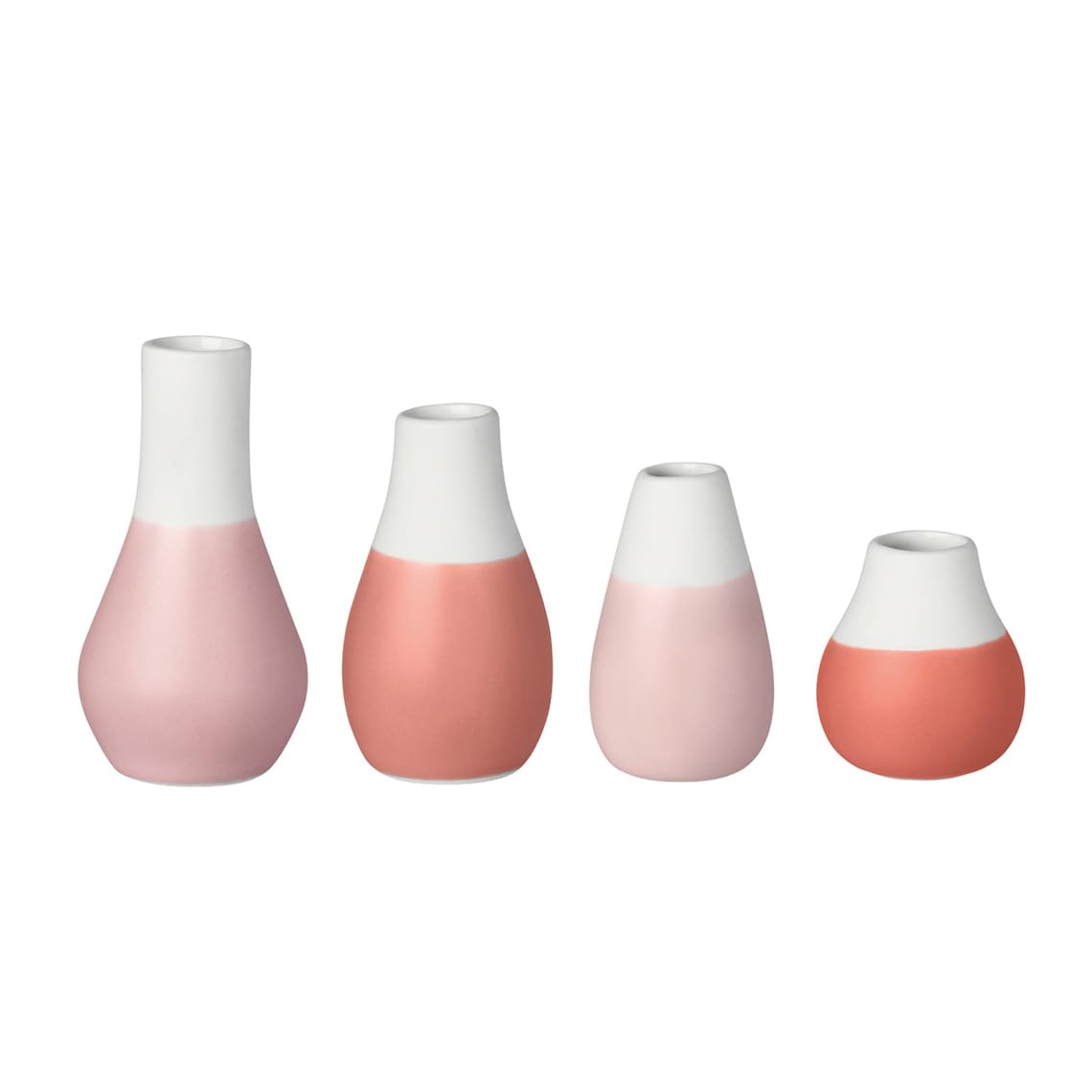Räder White / Pink / Red Mini Pastel Vases Tones Set Of 4 White/Pink/Red 4.5 8 Cm