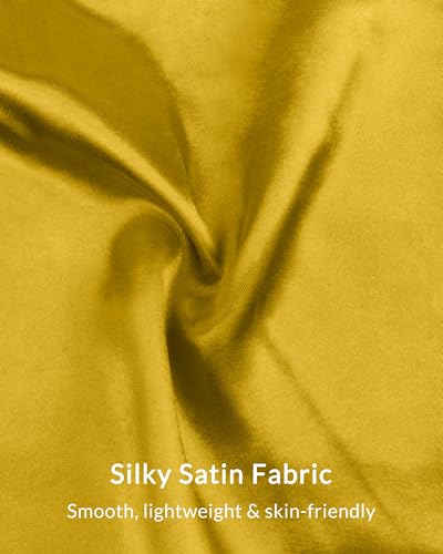 Satin Head Scarf for Women – 2 Pack 35 Inches Square Scarf, Sleeping Hair Wrap Bandana2