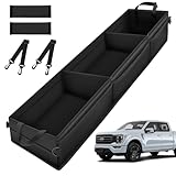 Autofit Under Seat Storage - Truck Underseat Tool Box Organizer with 3 Removable Dividers for 2015-2025 Ford F150 SuperCrew Cab & Crew Cab 2017-2024 F250 F350 F450 F550 Super Duty Under bench Storage
