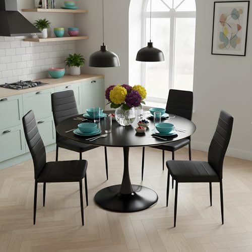 GOKHOMX: Juego de mesa de comedor redonda