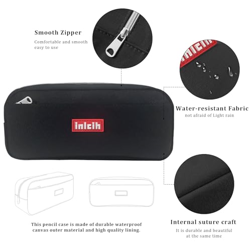 Image of Pencil Case Large Capacity pencil pouch cute pencil case stationery supplies pencil bags School Supplies for Student Teen Girs Boys (black)