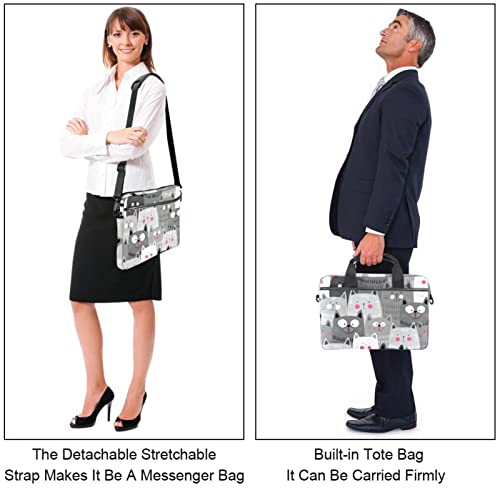 Sacoche ordinateur 13.3 ultra-légère Doodle Happy Cats à épaule