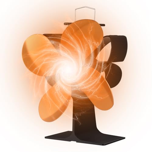 Eacam Stove Fan Fireplace Fan Heat Powered Hearth