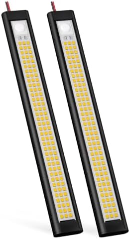 GZV 12V LED Lampe Wohnmobil – 12 Volt Lampen für Campingbus, 12V LED Streifen & Innenbeleuchtung, 4000K 12V Leuchten für Auto, Van, Caravan, Boot(2er Pack, schwarz)