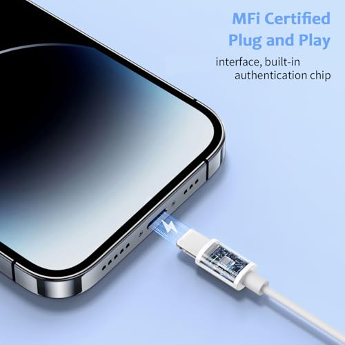 iPhone Kopfhörer mit Kabel【MFiZertifiziert】In Ear kabelkopfhörer für iphone mit mikrofon und Lautstärkeregelung, HiFi Audio Stereo Ohrhörerl for iPhone 14/13/12/11/X/XR/8/7 Kompatibel mit iOS System