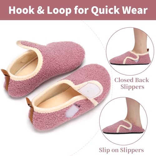 Image of Ibeauti Women Mens House Slippers Lightweight Comfy Barefoot Slipper Socks Rubber Sole House Shoes for Indoor /Outdoor Bedroom Travel