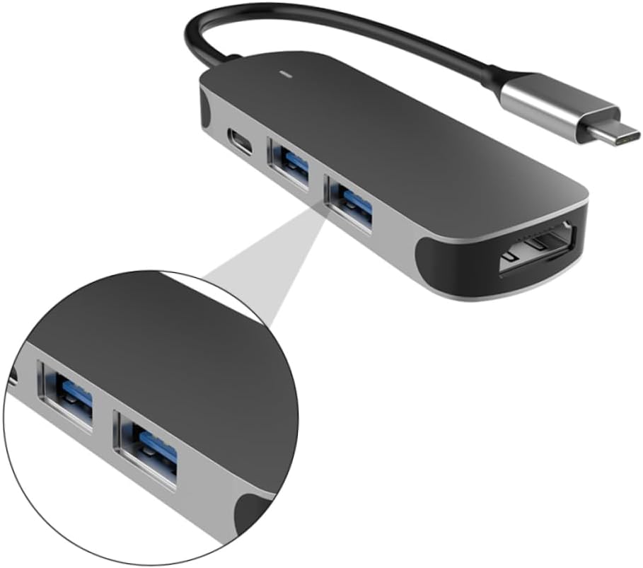 jojofuny Type Hub Adapter Dock Holder USB Hub Dongle for Access Compatible Laptops and Devices No Drivers Required - Image 5