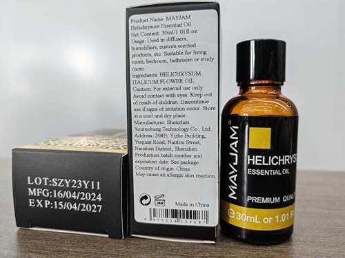 MAYJAM Helichrysum Essential Oil 30ML - 1.01FL.OZ Pure Helichrysum Oil for Soap Candle Making - Essential Oils for Diffusers for Home