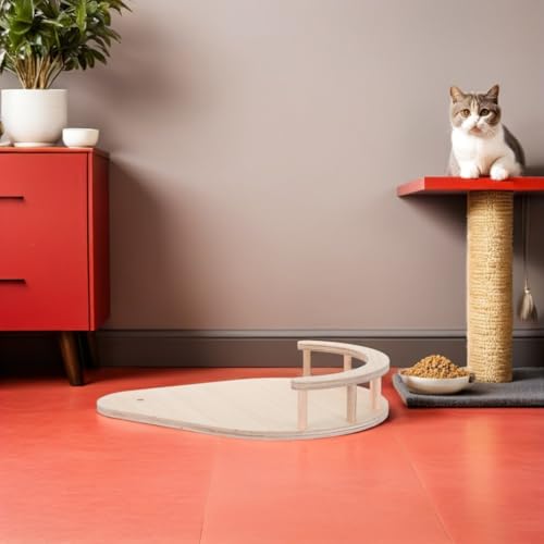 Torre para gatos de madera Abaodam caqui desmontable 7