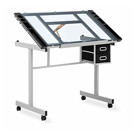 Fromm & Starck Mesa De Dibujo Técnico para Escuela Oficina Star_Desk_09 (Placa:104 x 60 cm, Inclinación: 0-62°, Altura: 80-125 cm)