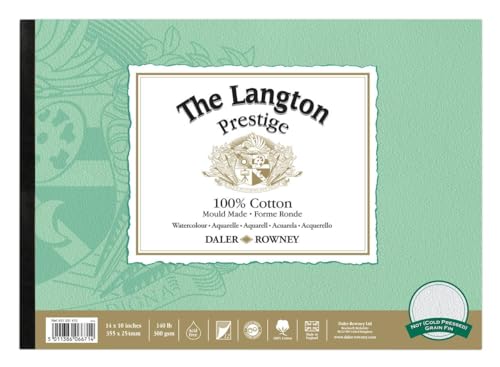 Daler Rowney : Langton : Prestige : Watercolour Paper : Glued : 10x14in : Not