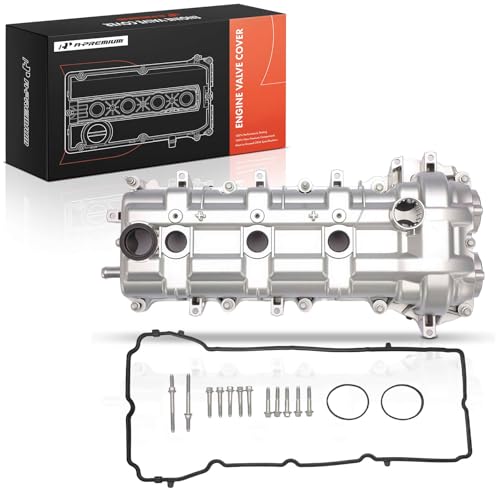 A-Premium Upgraded Aluminum Left Side Engine Valve Cover with Valve Cover Gasket & Bolt Compatible with Ram 1500 & Jeep Grand Cherokee Wrangler Cherokee Wrangler JK & Dodge & Chrysler & Volkswagen