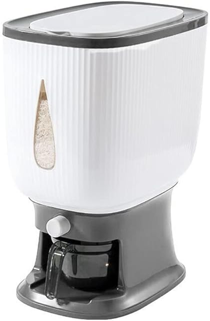 10Kg Automatic Rice Dispenser with Rinsing Cup Rice Dispenser Rice Storage Rice Bucket Household Rice Box-B