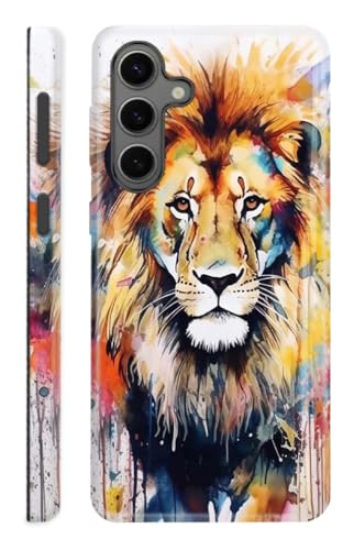 Compatible with Samsung Galaxy A37 5G Case,Case for Samsung Galaxy A37 Double-Layer Full Body Drop Protection,Color Graffiti Lion