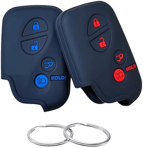 WFMJ Leather For Lexus RX350 ES350 IS250 GX460 LX570 Remote Smart 4 Buttons Key Case Holder Cover Fob Chain (Black) Price In UAE | Amazon UAE - Foto 13