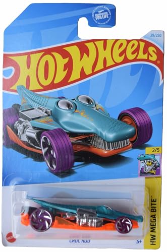 Hot Wheels Croc Rod HW Mega Bite 1:64 Azul miniatura 1