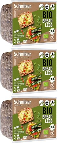 Schnitzer Bio Glutenfreiheit Bread Less, 350 g (Packung mit 3)