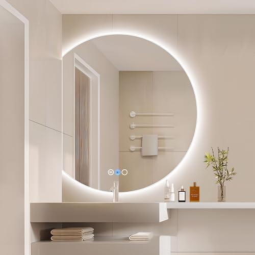 Miroir mural multifonction LED intelligent avec capteur et antibuée